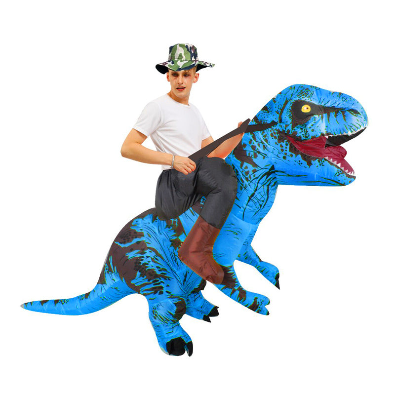 Costume Dinosaure Gonflable T-Rex Bleu