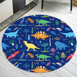 Tapis Dinosaure Bleu Marine enfant