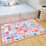 Tapis Dinosaure Rose Mosaique rose